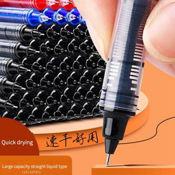 Στυλό με ρολό 0,5 mm που στεγνώνει γρήγορα μελάνι γραφής μεγάλης χωρητικότητας Straight Liquid Rollerball Gel στυλό για σχολικά είδη γραφείου