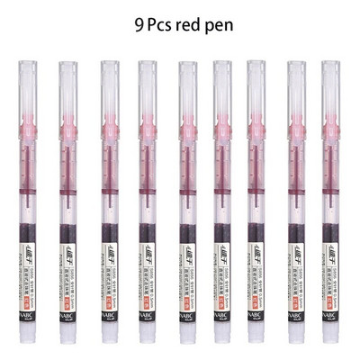 Στυλό με ρολό 0,5 mm που στεγνώνει γρήγορα μελάνι γραφής μεγάλης χωρητικότητας Straight Liquid Rollerball Gel στυλό για σχολικά είδη γραφείου