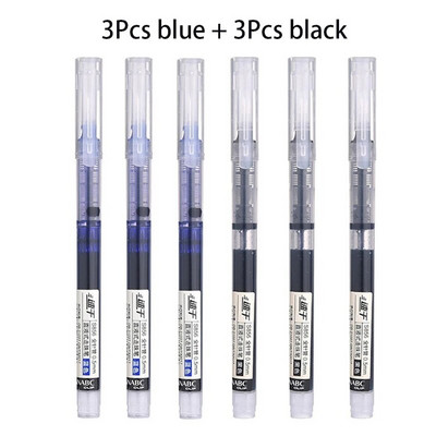 Στυλό με ρολό 0,5 mm που στεγνώνει γρήγορα μελάνι γραφής μεγάλης χωρητικότητας Straight Liquid Rollerball Gel στυλό για σχολικά είδη γραφείου