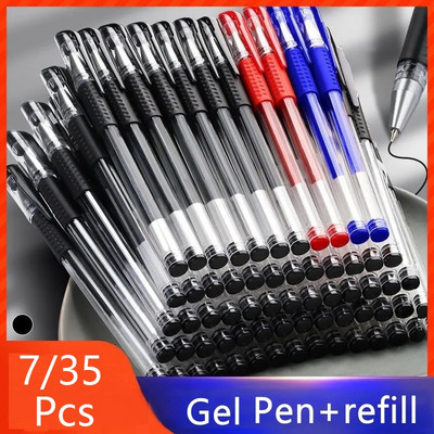 Set pix gel Rechizite școlare Negru Albastru Roșu Cerneală Culoare 0,5 mm Pix Kawaii Instrument de scris Papetărie pentru școală