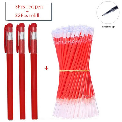Set gel olovki Školski pribor Crna Plava Crvena Tinta Boja 0,5 mm Kemijska olovka Kawaii Pen Alat za pisanje Školski uredski pribor