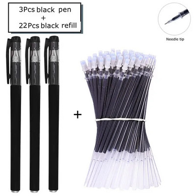 Set gel olovki Školski pribor Crna Plava Crvena Tinta Boja 0,5 mm Kemijska olovka Kawaii Pen Alat za pisanje Školski uredski pribor