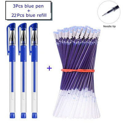 Set gel olovki Školski pribor Crna Plava Crvena Tinta Boja 0,5 mm Kemijska olovka Kawaii Pen Alat za pisanje Školski uredski pribor