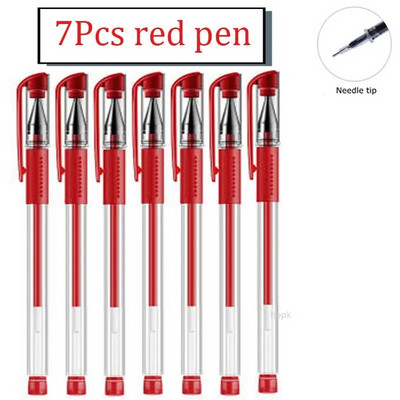 Set gel olovki Školski pribor Crna Plava Crvena Tinta Boja 0,5 mm Kemijska olovka Kawaii Pen Alat za pisanje Školski uredski pribor