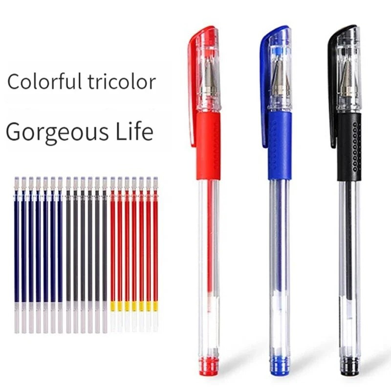 Set gel olovki Školski pribor Crna Plava Crvena Tinta Boja 0,5 mm Kemijska olovka Kawaii Pen Alat za pisanje Školski uredski pribor