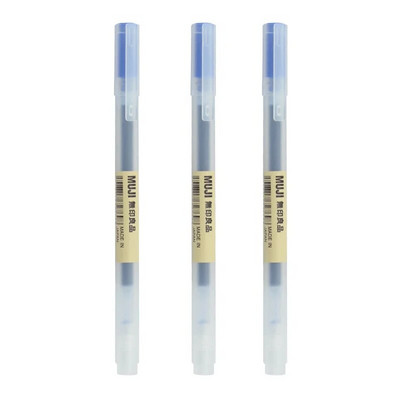 1/3 gab./komplekts Kawaii MUJIs gēla pildspalva melna/sarkana/zila 0,38 mm 0,5 mm tinte Japānas krāsu pildspalva Office School lodīšu pildspalva japāņu kancelejas preces