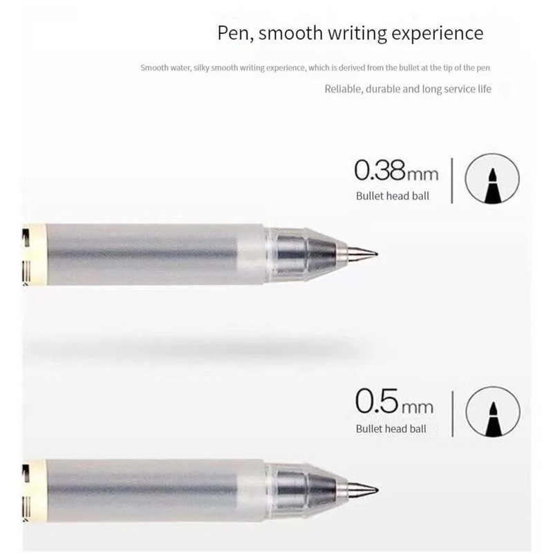 1/3 gab./komplekts Kawaii MUJIs gēla pildspalva melna/sarkana/zila 0,38 mm 0,5 mm tinte Japānas krāsu pildspalva Office School lodīšu pildspalva japāņu kancelejas preces