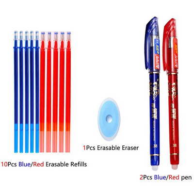 Kustutav geelpliiatsi komplekt Pastapliiatsid, varras 0,5 mm, täidised Muti-Colors tinti pestav käepide Kirjatarbed Kooli kontoritarbed