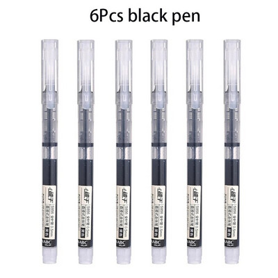 Ātri žūstošs gēla pildspalvu komplekts Skolas biroja žurnāli Zīmēšanas mākslas marķieri Taisni šķidri rullīšu pildspalvas ritināmie lodīšu pildspalvas