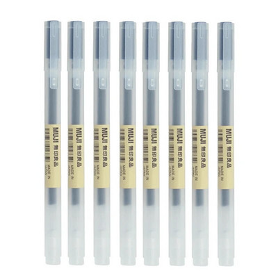 6/8gab./komplekts Kawaii MUJIs gēla pildspalva melna/sarkana/zila 0.38mm 0.5mm tinte Japānas krāsu pildspalva Office School lodīšu pildspalva japāņu kancelejas preces