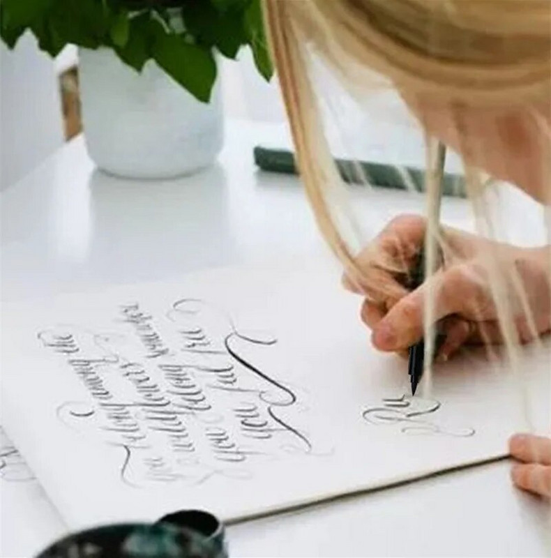 Daudzfunkciju otu pildspalva zīmēšanas pēdas Otas marķieris students praktizē kaligrāfijas pildspalva 3GAB/LOT VAI 1GAB var izvēlēties