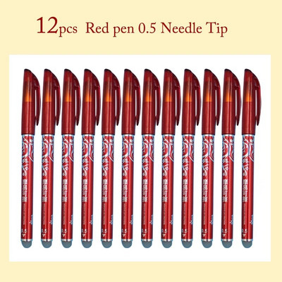 12 gab. Izdzēšama gēla pildspalva zila melna sarkana tinte 0,5 0,38 mm mazgājams rokturis lodīšu pildspalvas adatas uzgaļa skolēns skices rakstīšanai