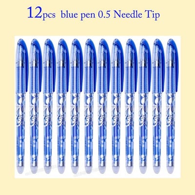 12 gab. Izdzēšama gēla pildspalva zila melna sarkana tinte 0,5 0,38 mm mazgājams rokturis lodīšu pildspalvas adatas uzgaļa skolēns skices rakstīšanai