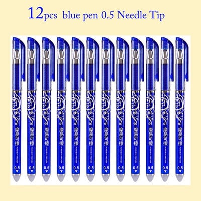 12 gab. Izdzēšama gēla pildspalva zila melna sarkana tinte 0,5 0,38 mm mazgājams rokturis lodīšu pildspalvas adatas uzgaļa skolēns skices rakstīšanai