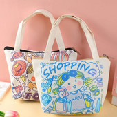 Geantă de umăr pentru fete Kawaii Poșetă portabilă din piele Geantă de depozitare Geantă Tutorial Geantă de cumpărături Geantă de umăr pentru femei Geantă de școală