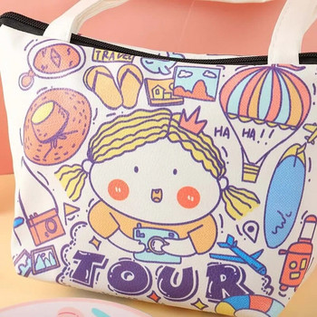 Kawaii Girl Tote Τσάντα Φορητή δερμάτινη τσάντα αποθήκευσης τσάντα τσάντα φροντιστηρίου τσάντα παντοπωλείου Τσάντα αγορών Τσάντα ώμου για γυναίκες σχολική τσάντα