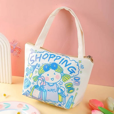 Geantă de umăr pentru fete Kawaii Poșetă portabilă din piele Geantă de depozitare Geantă Tutorial Geantă de cumpărături Geantă de umăr pentru femei Geantă de școală