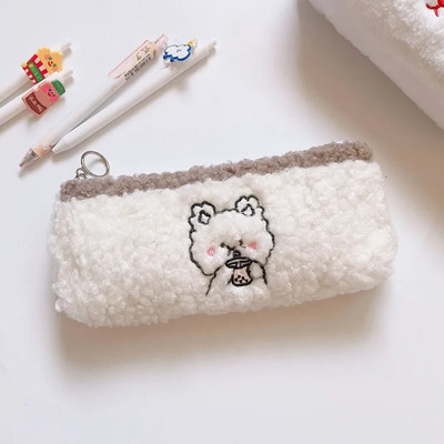 Koreja Kancelejas preces Plīša zīmuļu futrālis Kvalitatīvi skolas piederumi Skolas Penāļi Jauki zīmuļu kastīte Pencils Pencil Bag