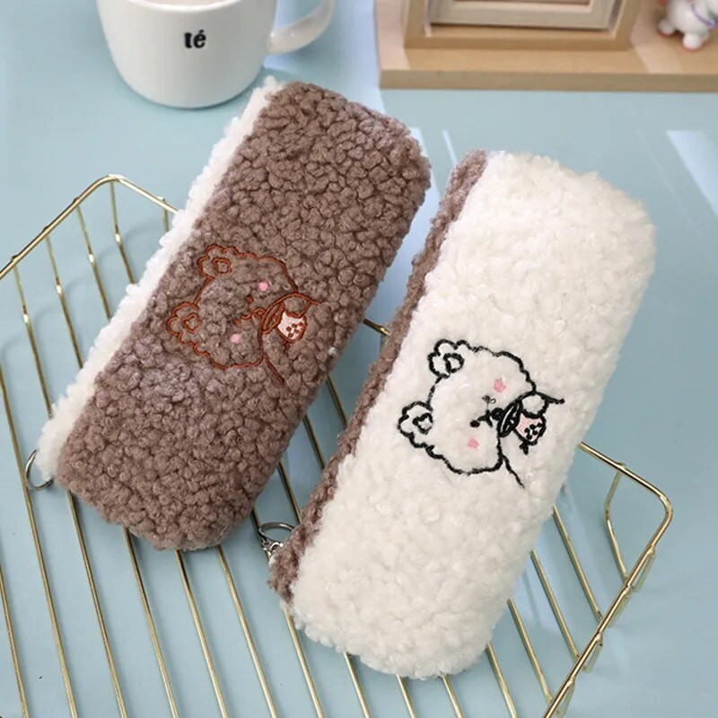 Koreja Kancelejas preces Plīša zīmuļu futrālis Kvalitatīvi skolas piederumi Skolas Penāļi Jauki zīmuļu kastīte Pencils Pencil Bag