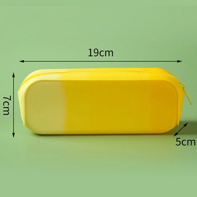 Μολυβοθήκη σιλικόνης Αδιάβροχη μονόχρωμη θήκη για στυλό Μαλακό κουτί γραφικής ύλης μεγάλης χωρητικότητας Πολύχρωμο εκπαιδευτικό υλικό