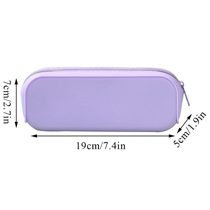 Μολυβοθήκη σιλικόνης Αδιάβροχη μονόχρωμη θήκη για στυλό Μαλακό κουτί γραφικής ύλης μεγάλης χωρητικότητας Πολύχρωμο εκπαιδευτικό υλικό