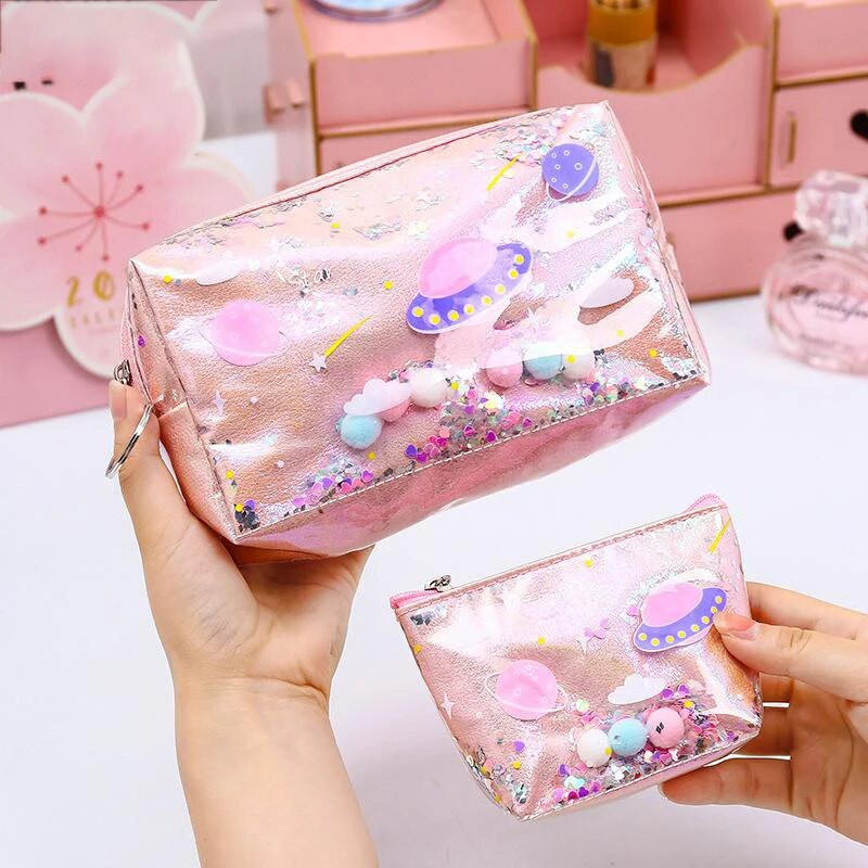 Star Pencil Case Glitter Μεγάλης χωρητικότητας Pencilcase Pencil Case Μακιγιάζ Προμήθειες Pencil Bag School Box Pencil Pouch Χαρτικά