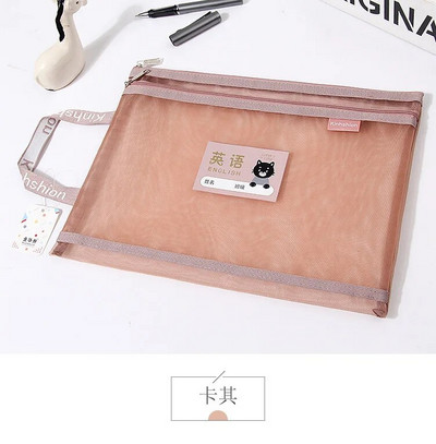 34*24cm geantă tutorială din plasă de nailon cu două straturi, reticulă portabilă de mână, pentru studenți, profesori, școală, accesorii de birou