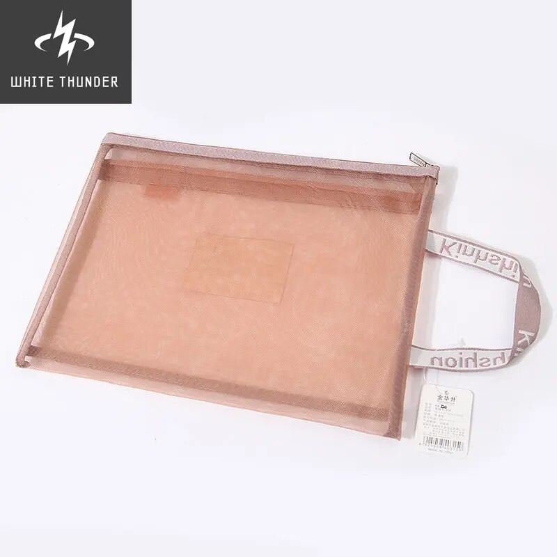 34*24cm Διπλής στρώσης Nylon Mesh Tutorial τσάντα Φορητό δικτυωτό θέμα χειρός για Αξεσουάρ γραφείου σχολείου μαθητών δασκάλων