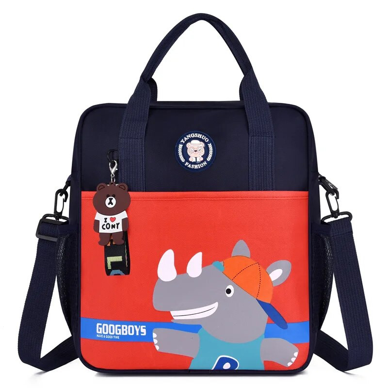 Skolēna soma Sākumskolas rokassomiņa Multfilmas viena pleca soma Grima skolas soma Zēni un meitenes nes skolas somu