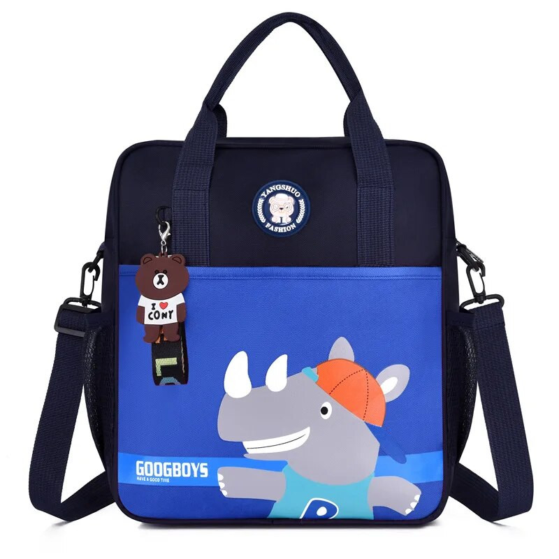 Skolēna soma Sākumskolas rokassomiņa Multfilmas viena pleca soma Grima skolas soma Zēni un meitenes nes skolas somu