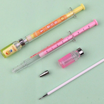 6 τεμ Εμβολίου σχήματος Gel στυλό Needle Syringe Gel Pen Signature Pens 0,5mm Black Ink στυλό ουδέτερο στυλό Stationary