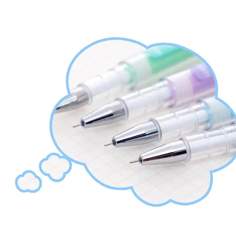 6 gab. Vakcīnas formas gēla pildspalvas Adata šļirce Gēla pildspalva paraksta pildspalvas 0,5 mm melnas tintes lodīšu pildspalva, neitrāla pildspalva, stacionāra