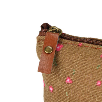 1PC Пасторални платнени чанти за химикалки във флорален стил Прекрасни калъфи за моливи за момичета Цвете, дърво, модел, Чанта с цип Ученически канцеларски материали