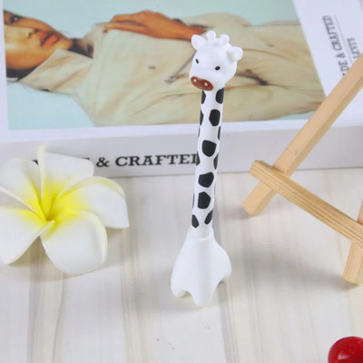 1 бр. Сладка анимационна гел химикалка 0,5 mm перо Kawaii Lion Giraffe Черна писалка за подписване за момичета Подаръци писалка с мастило Училищни канцеларски материали