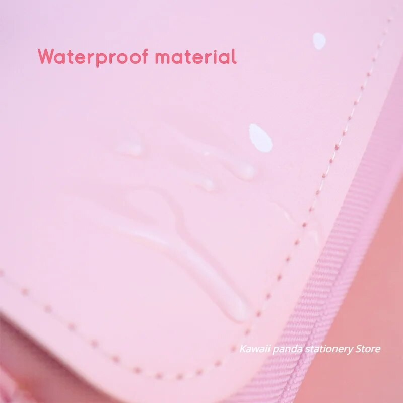 3D Kawaii zīmuļu futrālis Donut 3 slāņu pildspalvas maisiņš Cute Bear Ūdensizturīgs Ādas Estētiskais organizators Skolas piederumi Kancelejas piederumi