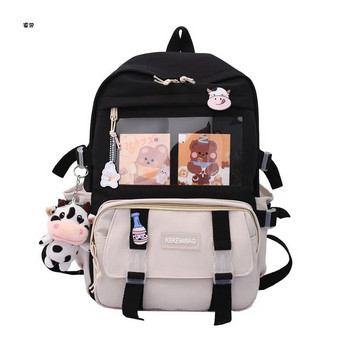 Дамска раница Kawaii Водоустойчива ученическа чанта за тийнейджърка Ученическа чанта Раница за лаптоп Сладка дамска чанта за пътуване Mochila
