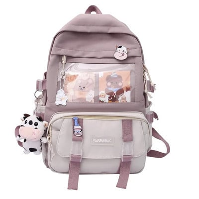 Rucsac Kawaii pentru femei, geantă de școală impermeabilă, pentru adolescentă, studentă, rucsac pentru laptop, drăguț, pentru femei, de călătorie, mochila