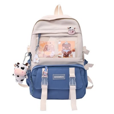 Rucsac Kawaii pentru femei, geantă de școală impermeabilă, pentru adolescentă, studentă, rucsac pentru laptop, drăguț, pentru femei, de călătorie, mochila