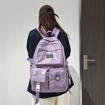 Голяма пътна чанта за тийнейджъри Ученическа дамска нова модна раница Harajuku Ulzzang Campus за прогимназисти