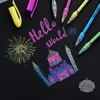 Χρώματα Glitter Σκίτσο Σχέδιο Έγχρωμο στυλό μαρκαδόροι Gel στυλό Σετ Refill Rod Rollerball Παστέλ νέον μαρκαδόρος γραφείου Σχολική γραφική ύλη