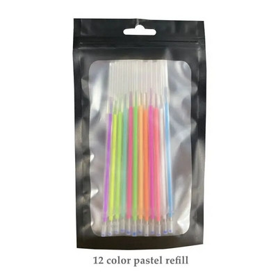 Színek Csillogó Vázlat Rajz Színes tolljelzők Gél toll készlet Utántöltő Rúd Rollerball Pasztell Neon Marker Irodai iskolai írószerek