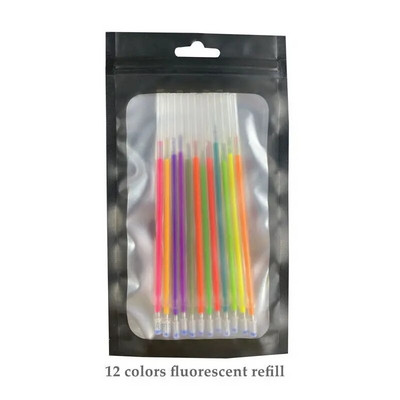 Színek Csillogó Vázlat Rajz Színes tolljelzők Gél toll készlet Utántöltő Rúd Rollerball Pasztell Neon Marker Irodai iskolai írószerek
