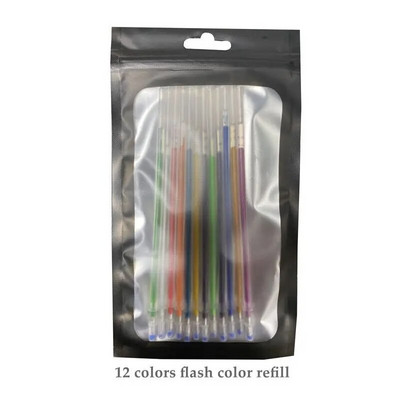 Színek Csillogó Vázlat Rajz Színes tolljelzők Gél toll készlet Utántöltő Rúd Rollerball Pasztell Neon Marker Irodai iskolai írószerek