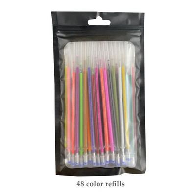 Színek Csillogó Vázlat Rajz Színes tolljelzők Gél toll készlet Utántöltő Rúd Rollerball Pasztell Neon Marker Irodai iskolai írószerek