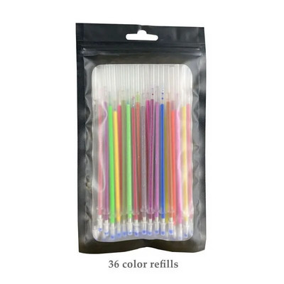 Színek Csillogó Vázlat Rajz Színes tolljelzők Gél toll készlet Utántöltő Rúd Rollerball Pasztell Neon Marker Irodai iskolai írószerek