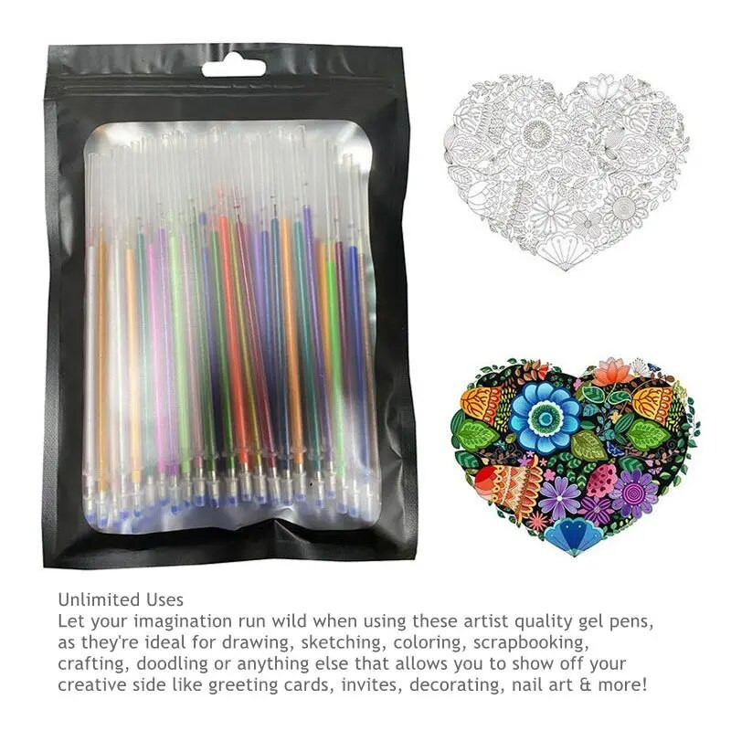 Színek Csillogó Vázlat Rajz Színes tolljelzők Gél toll készlet Utántöltő Rúd Rollerball Pasztell Neon Marker Irodai iskolai írószerek