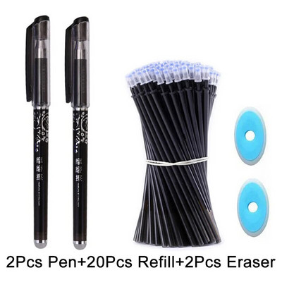 100 vnt. nutrinami rašikliai, gelio rašikliai 0,5 mm mėlynos/juodos spalvos rašalo papildymo rinkinys mokyklinėms reikmenims Studentų rašymo egzaminų raštinės reikmenys