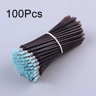 100 vnt. nutrinami rašikliai, gelio rašikliai 0,5 mm mėlynos/juodos spalvos rašalo papildymo rinkinys mokyklinėms reikmenims Studentų rašymo egzaminų raštinės reikmenys