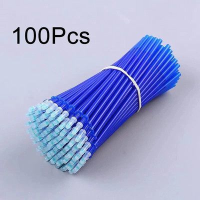 100 vnt. nutrinami rašikliai, gelio rašikliai 0,5 mm mėlynos/juodos spalvos rašalo papildymo rinkinys mokyklinėms reikmenims Studentų rašymo egzaminų raštinės reikmenys