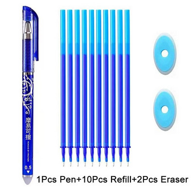 100 vnt. nutrinami rašikliai, gelio rašikliai 0,5 mm mėlynos/juodos spalvos rašalo papildymo rinkinys mokyklinėms reikmenims Studentų rašymo egzaminų raštinės reikmenys